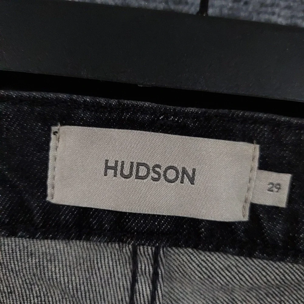 Hudson Zack Skinny Jeans Mens 29x36 Black Painter Dark Wash Stretch‎ Denim